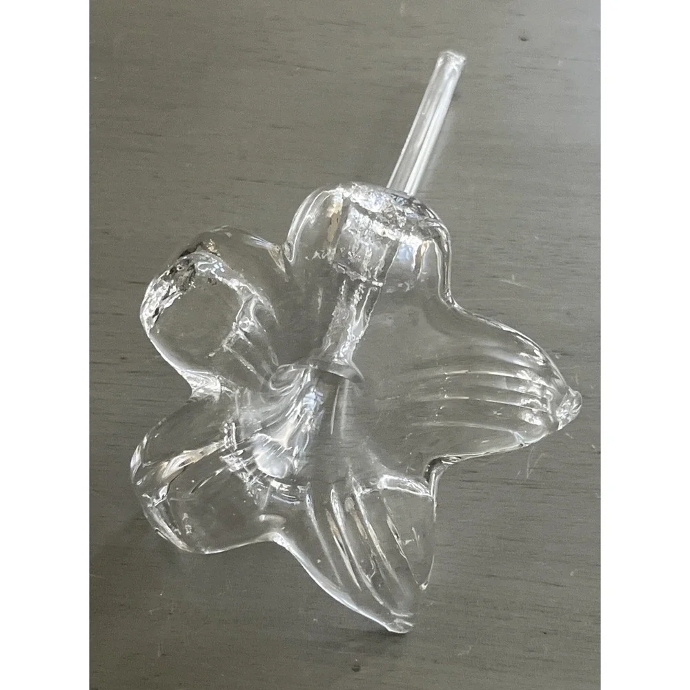 Flower Stem Bud Vase‎ Glass or Lily Paperweight, Elegant Vintage Centerpiece